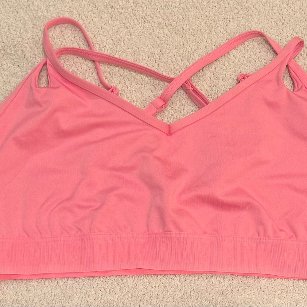 Active USA Pink Strappy Bralette